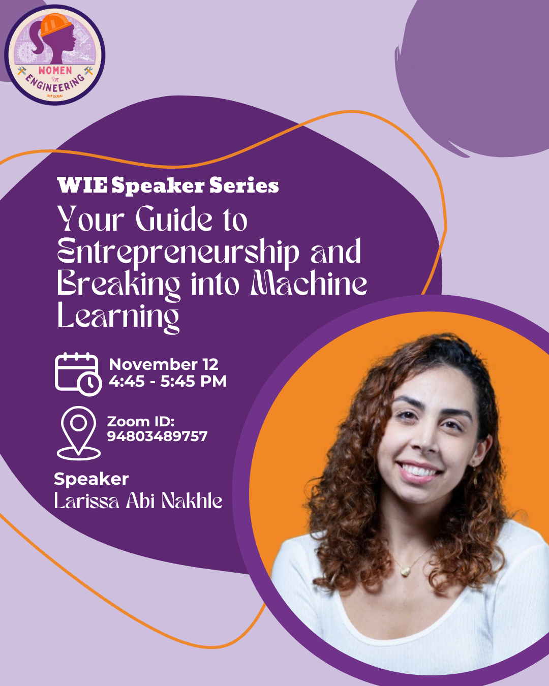 Engineering seminar poster with modern typography